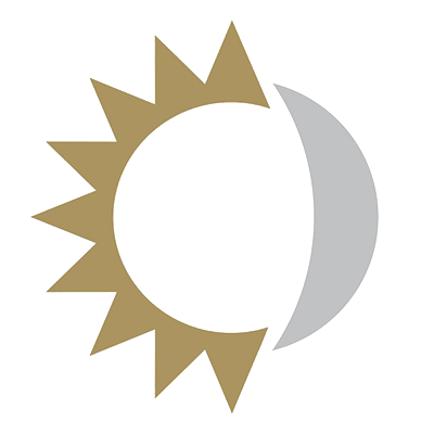 LBMA Logo, London Bullion Market Association Logo, Gold and Silver Sun and Moon Logo.